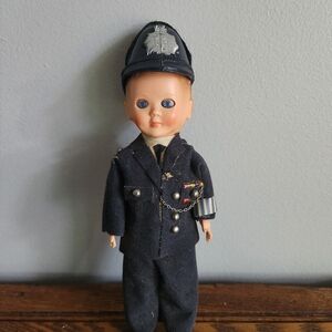 7 " English/British Bobby Policeman Sleepy Eyed Celluliod Doll